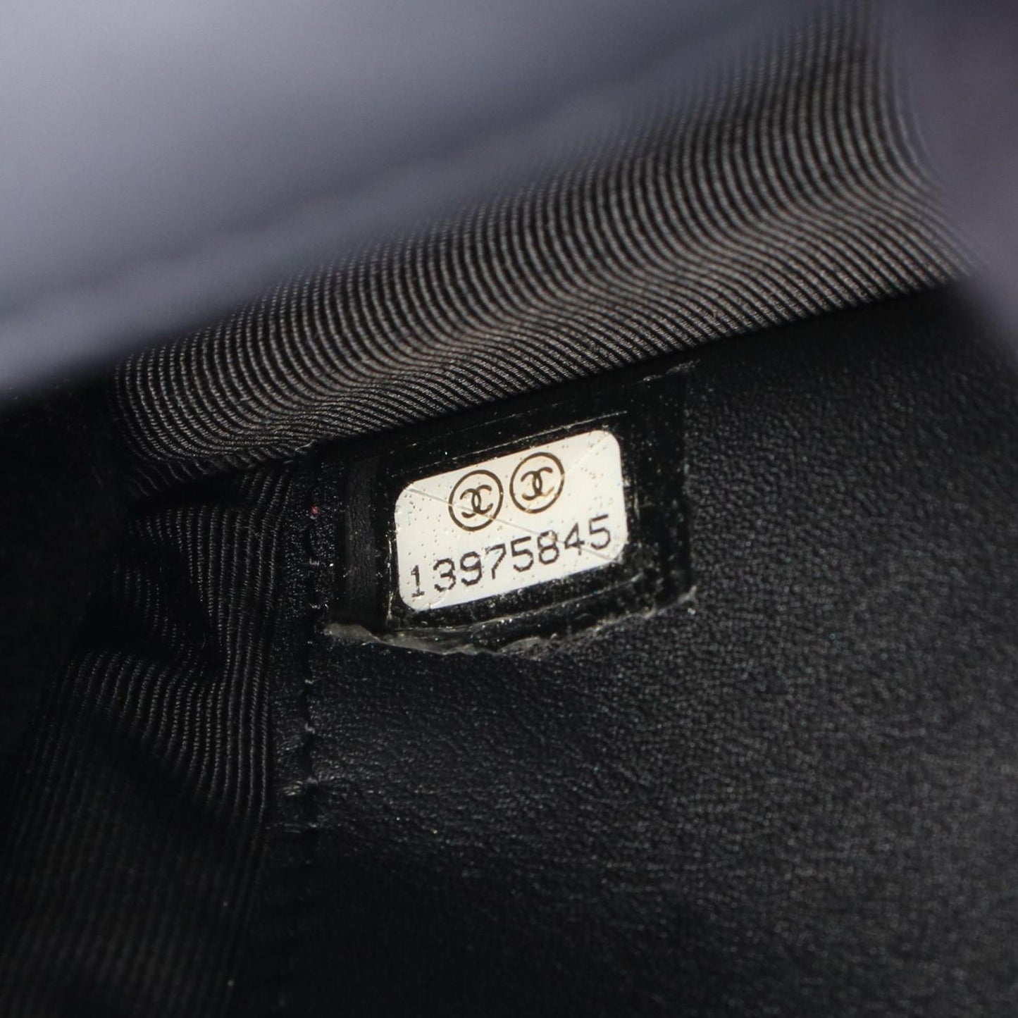 Chanel Shoulder Bag Quilted Black Patent Leather Chain Wallet — view 5