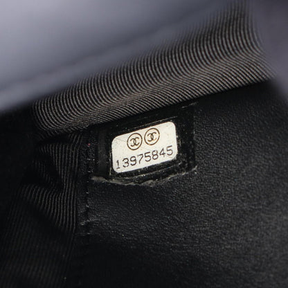 Chanel Shoulder Bag Quilted Black Patent Leather Chain Wallet — view 5