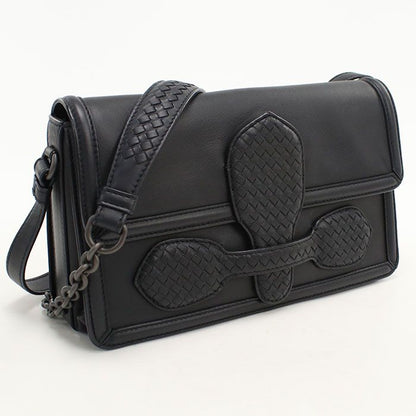 Bottega Veneta Chain Intrecciato Shoulder Bag Leather