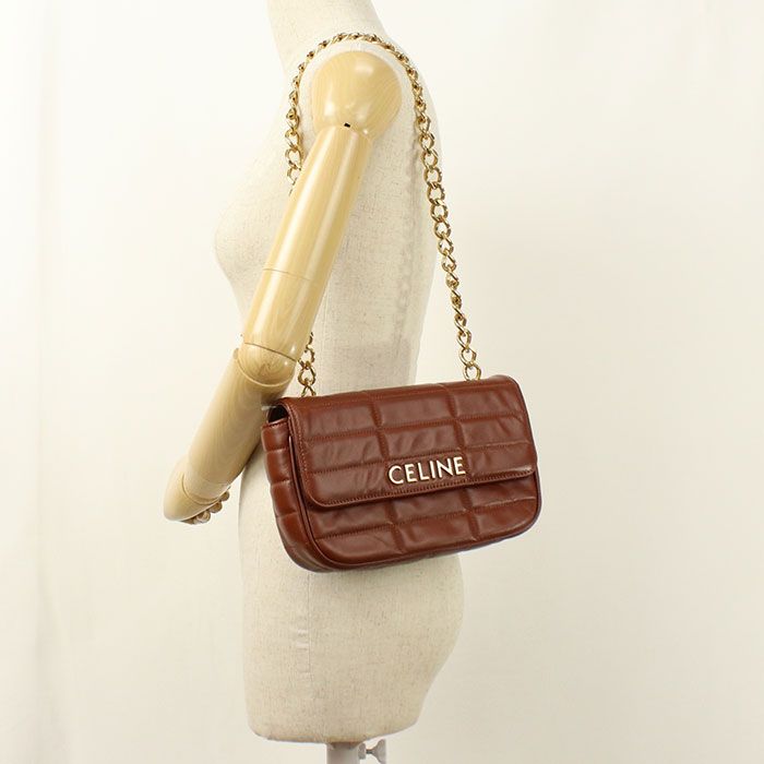 Celine Chain Shoulder Bag Calfskin — view 8
