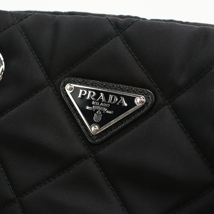 Prada Chain Quilted Nylon Tote Bag — view 5
