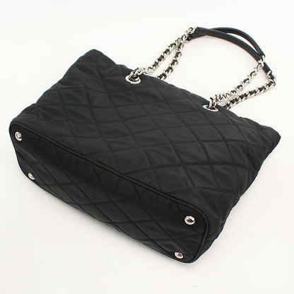 Prada Chain Quilted Nylon Tote Bag — view 2