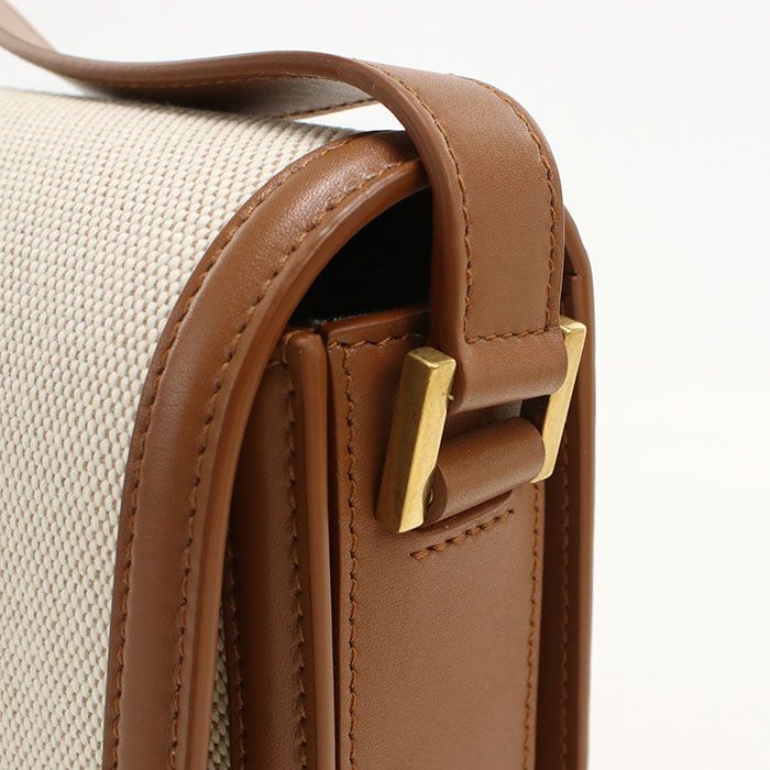 Saint Laurent Solferino Shoulder Bag Canvas Leather — view 6