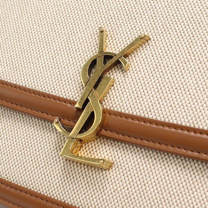 Saint Laurent Solferino Shoulder Bag Canvas Leather — view 4