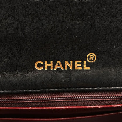 Chanel Lambskin Mini Quilted Chain Shoulder Bag Black — view 6