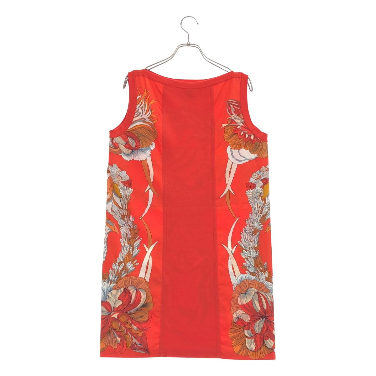 Hermes Mythiques Phoenix All Over Print Sleeveless Dress Orange 34 — view 4