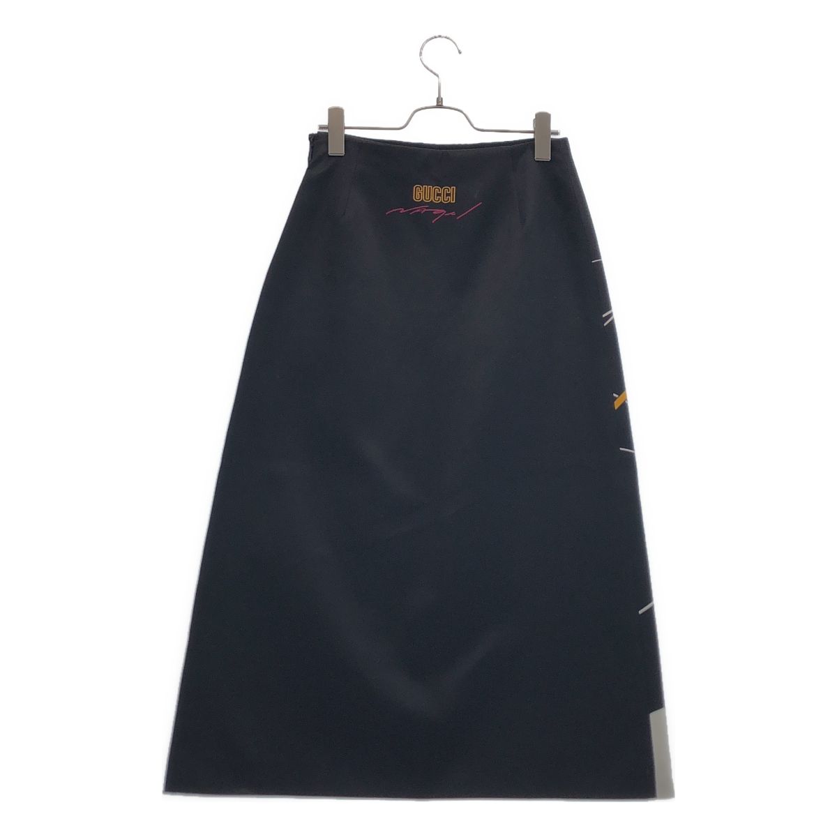 Gucci Patrick Nagel Art Print Flare Skirt Black 38 — view 5