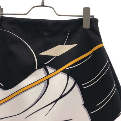 Gucci Patrick Nagel Art Print Flare Skirt Black 38 — view 2