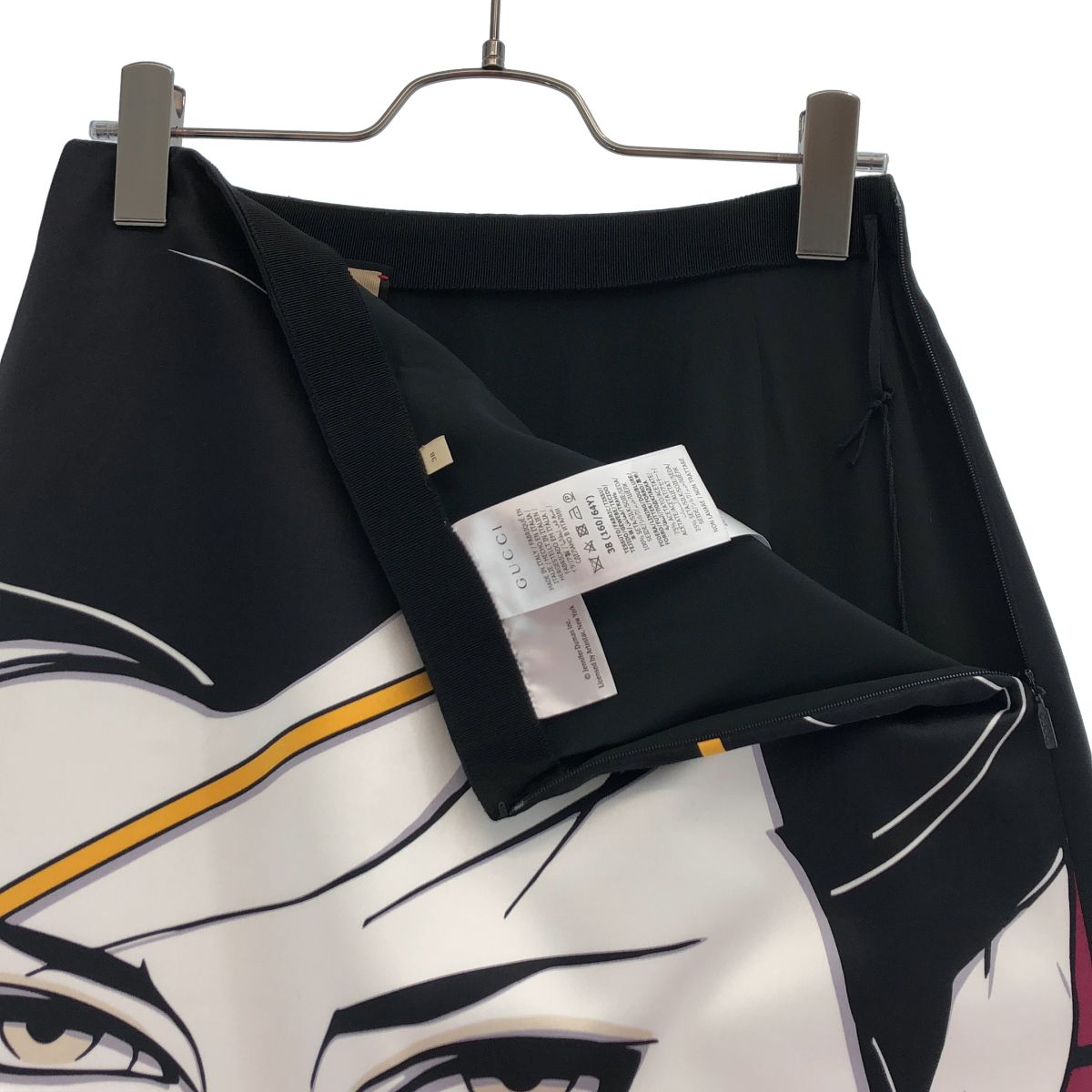 Gucci Patrick Nagel Art Print Flare Skirt Black 38 — view 4