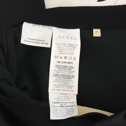 Gucci Patrick Nagel Art Print Flare Skirt Black 38 — view 7