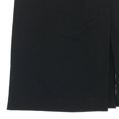 Chanel Wool CC Logo Button Long Skirt Black 38 — view 3