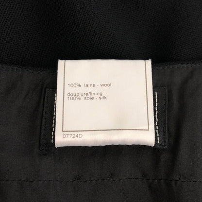 Chanel Wool CC Logo Button Long Skirt Black 38 — view 7