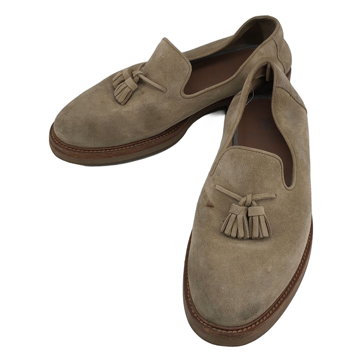 Brunello Cucinelli Suede Tassel Loafers Beige