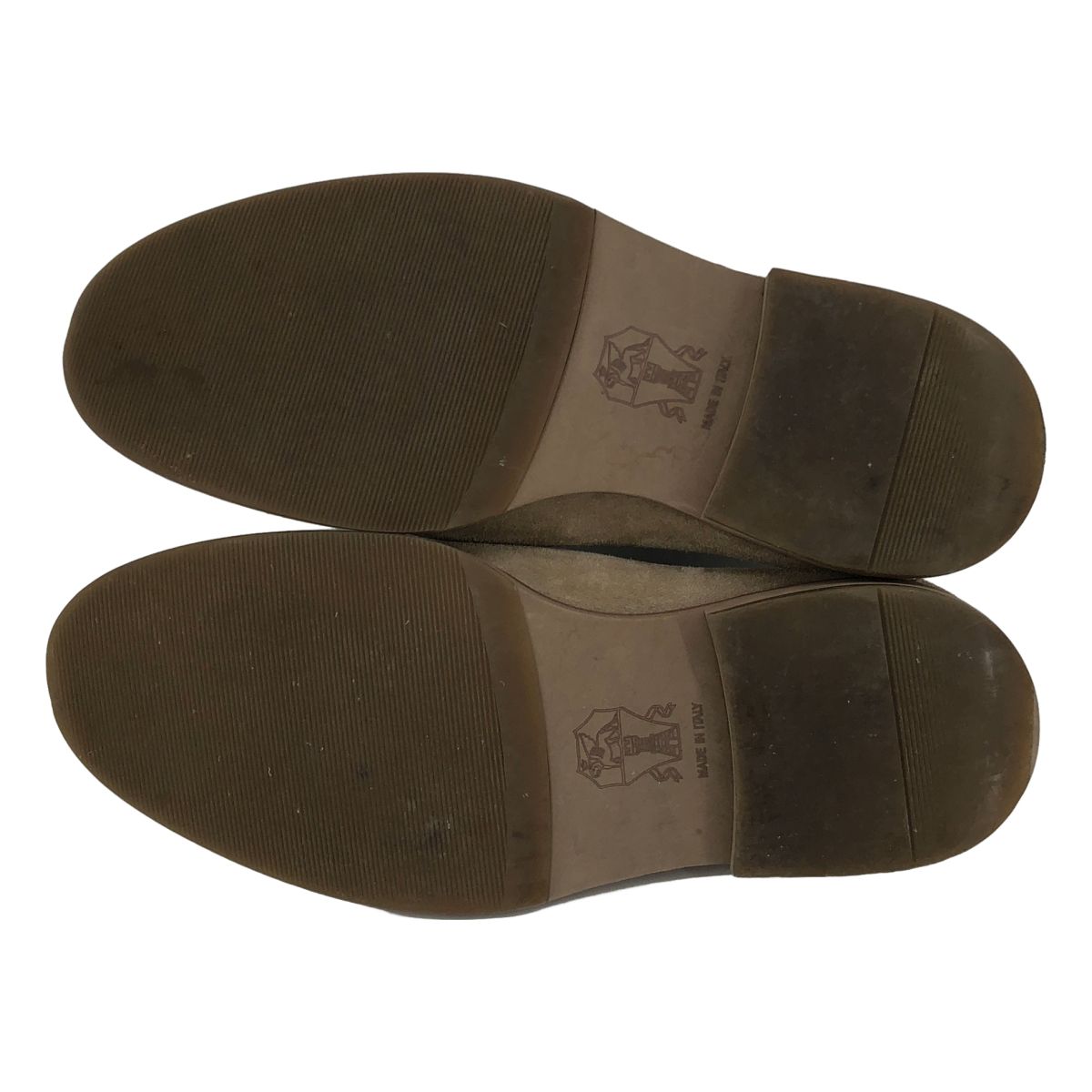 Brunello Cucinelli Suede Tassel Loafers Beige — view 5