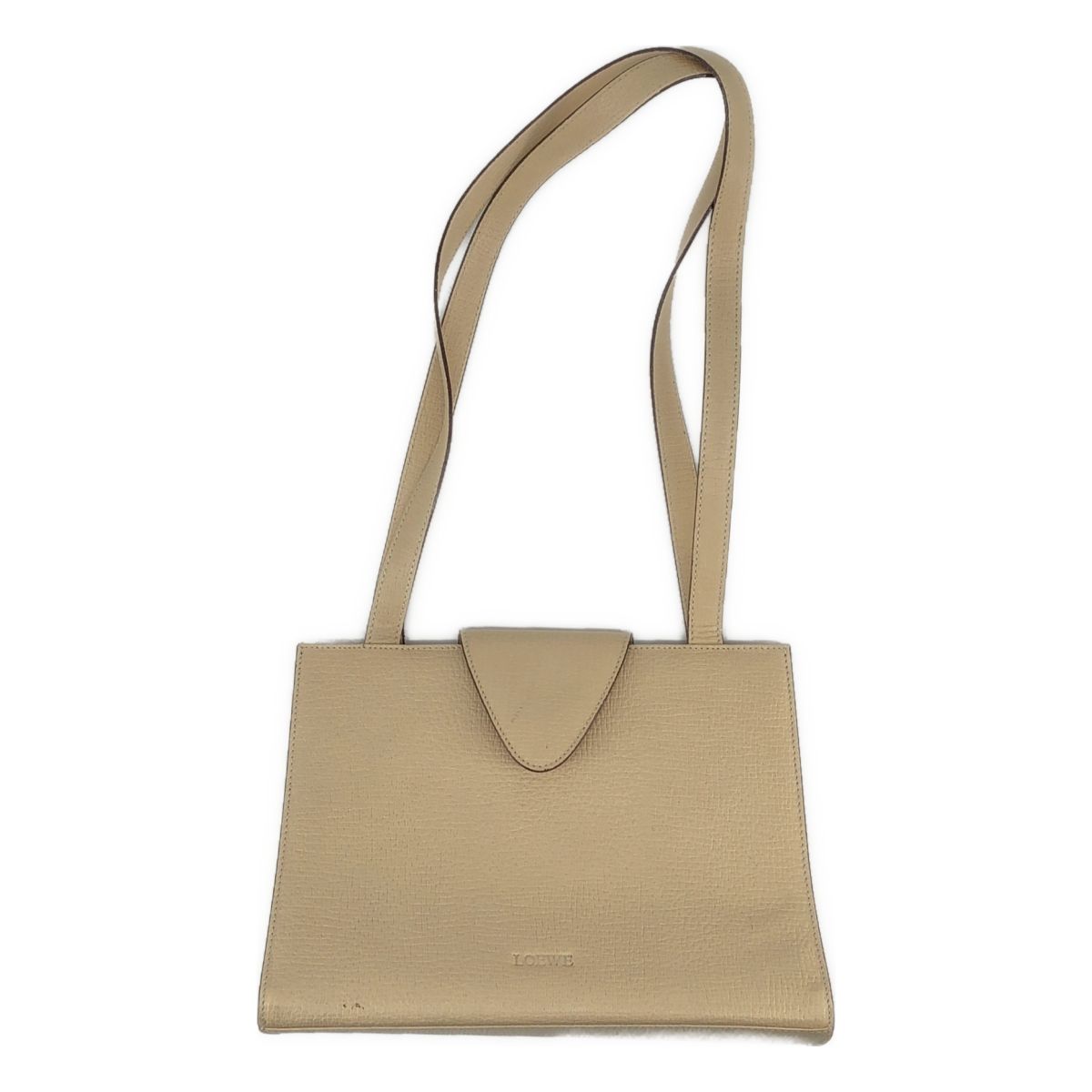 Loewe Barcelona Leather Handbag Ivory