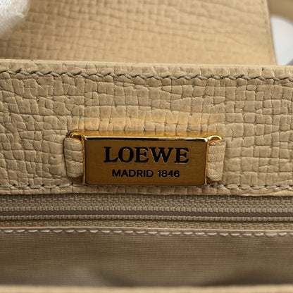 Loewe Barcelona Leather Handbag Ivory — view 4