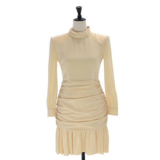 Gucci Silk Ruched Mini Dress Ivory 36