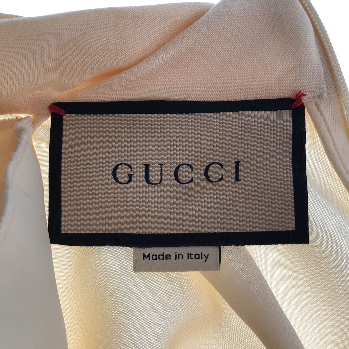 Gucci Silk Ruched Mini Dress Ivory 36 — view 5