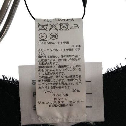 Loro Piana Gabriela Coll Garments Super Wool Cut Off Sleeveless Dress Black M — view 6