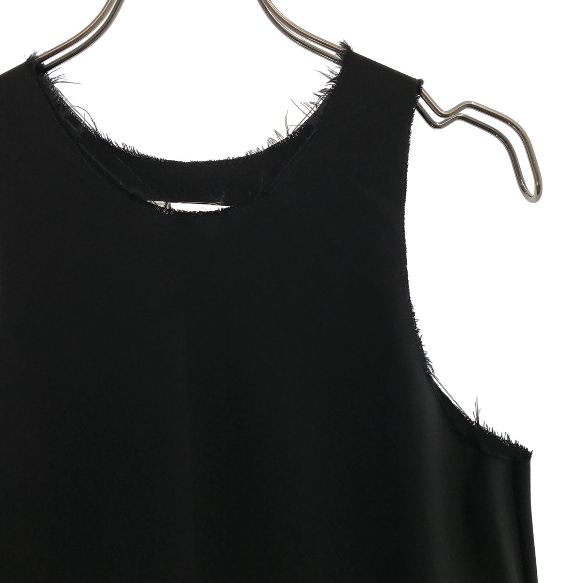 Loro Piana Gabriela Coll Garments Super Wool Cut Off Sleeveless Dress Black M — view 2