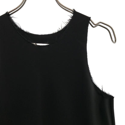 Loro Piana Gabriela Coll Garments Super Wool Cut Off Sleeveless Dress Black M — view 2
