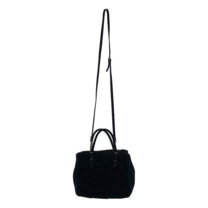 Balenciaga Shearling Paper Mini Shoulder Bag Black — view 2