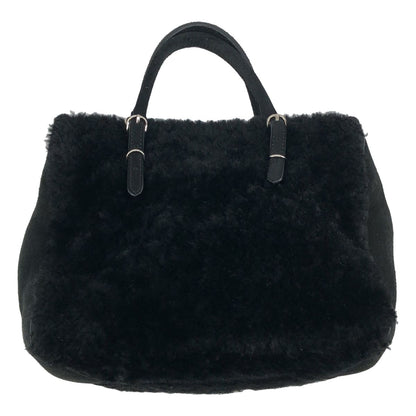 Balenciaga Shearling Paper Mini Shoulder Bag Black — view 4