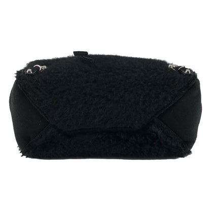 Balenciaga Shearling Paper Mini Shoulder Bag Black — view 7