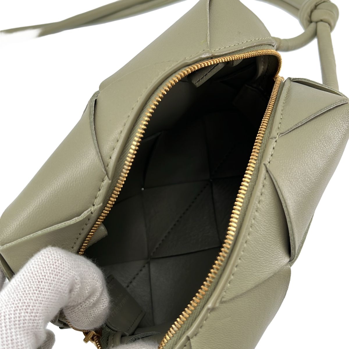 Bottega Veneta Intrecciato Mini Cassette Camera Bag Khaki — view 5