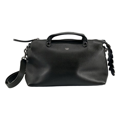 Fendi by the Way Crocotab Leather Shoulder Bag Khaki