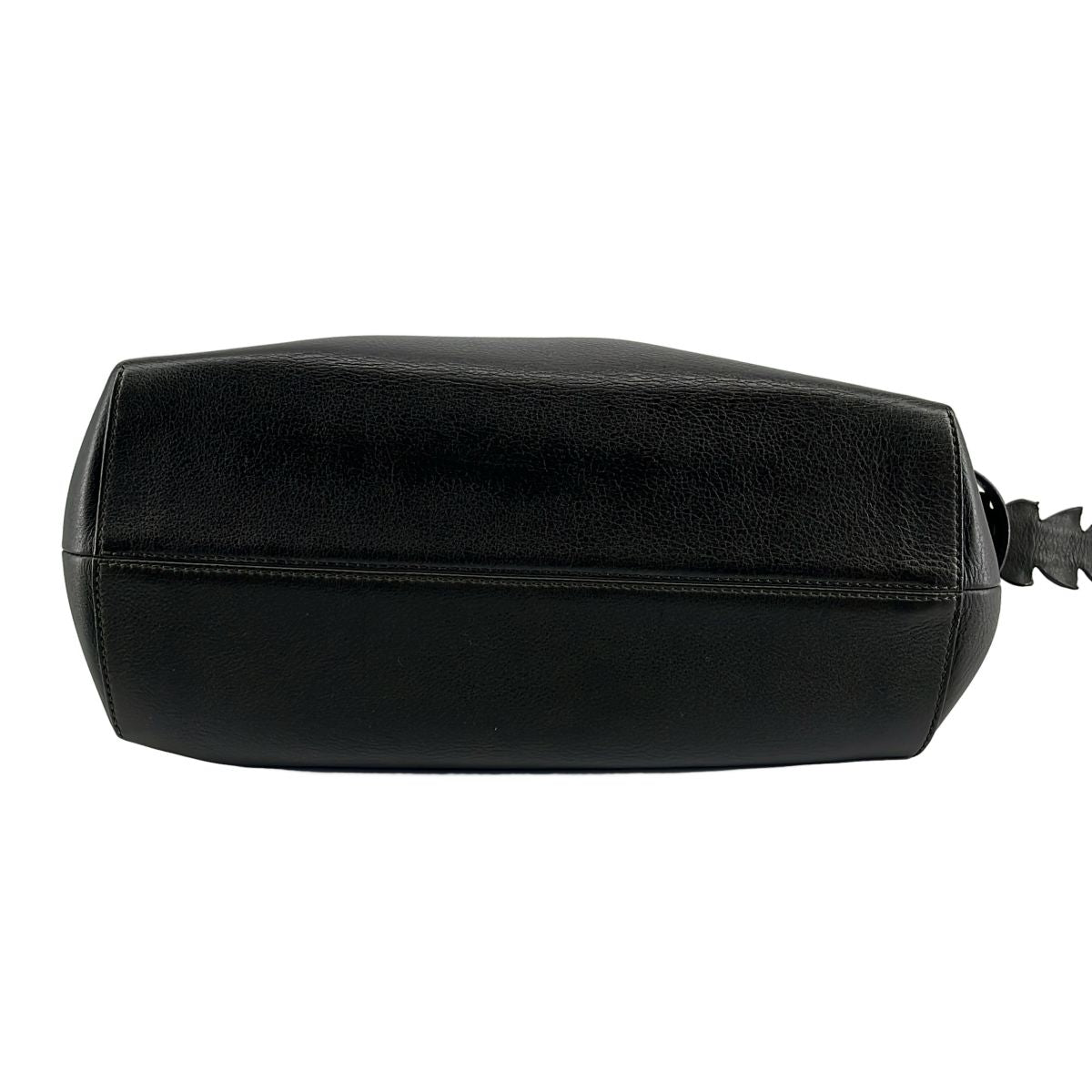 Fendi by the Way Crocotab Leather Shoulder Bag Khaki — view 6