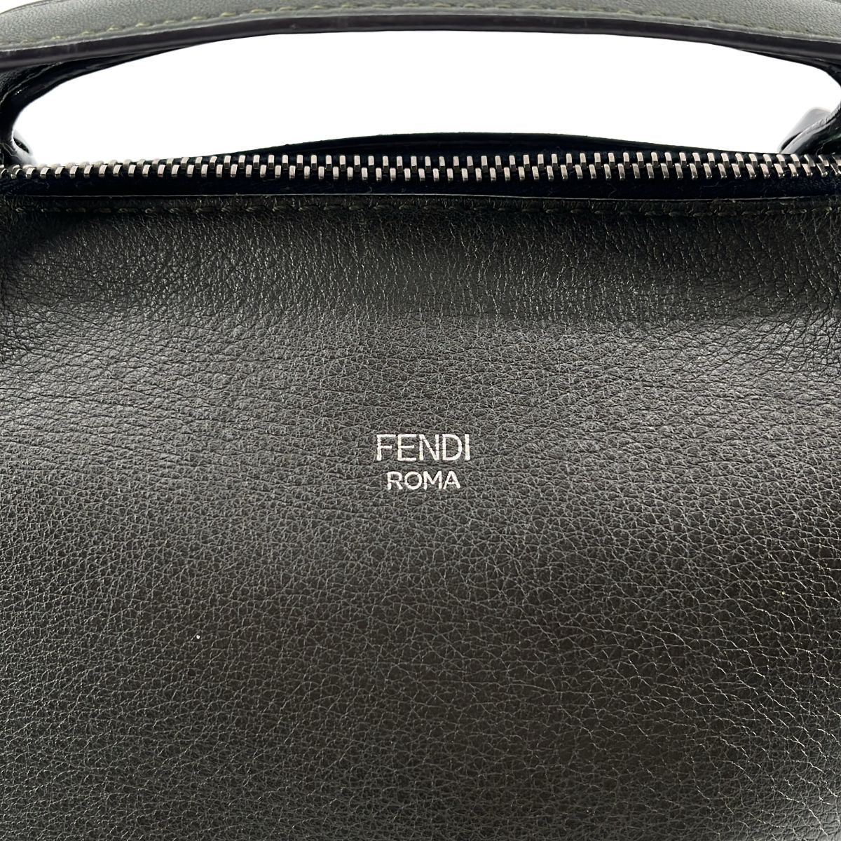Fendi by the Way Crocotab Leather Shoulder Bag Khaki — view 5