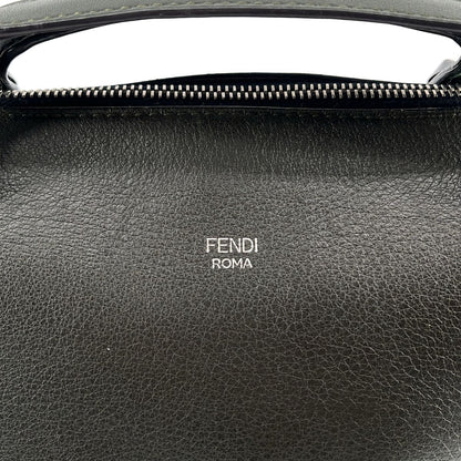 Fendi by the Way Crocotab Leather Shoulder Bag Khaki — view 5