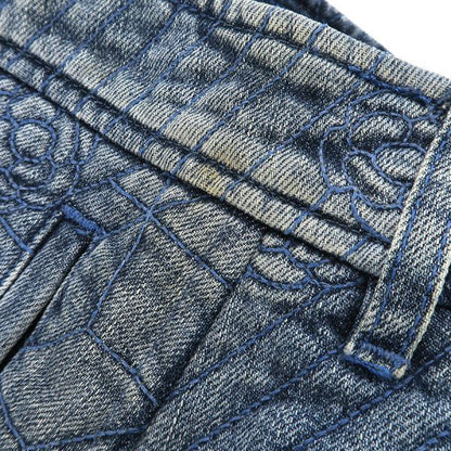 Chanel Denim Skirt Navy — view 5