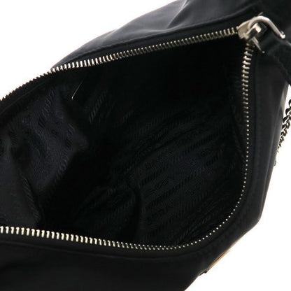 Prada Nylon Chain Shoulder Bag Black — view 3