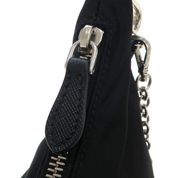 Prada Nylon Chain Shoulder Bag Black — view 6