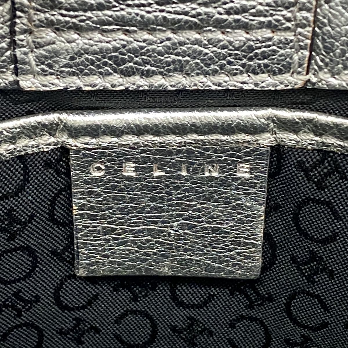 Celine Handbag C Macadam Denim Navy Silver — view 5