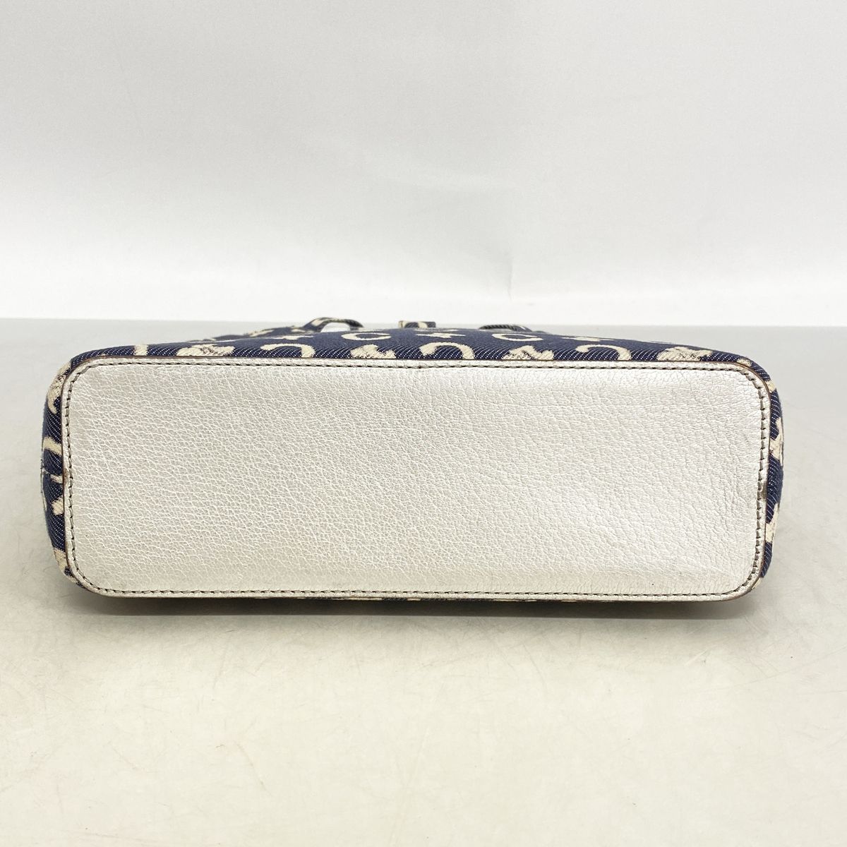 Celine Handbag C Macadam Denim Navy Silver — view 3