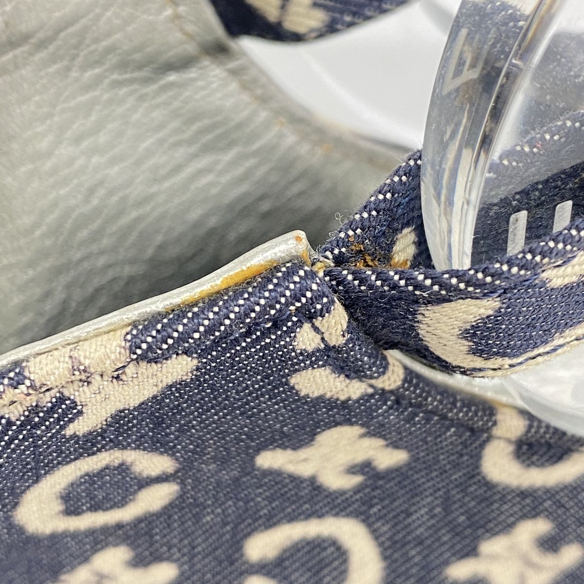 Celine Handbag C Macadam Denim Navy Silver — view 6