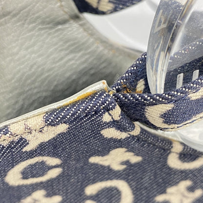 Celine Handbag C Macadam Denim Navy Silver — view 6