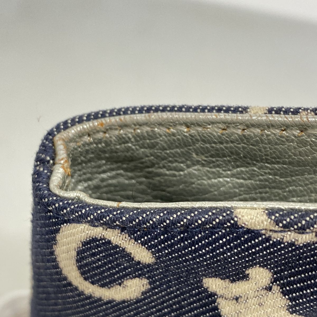 Celine Handbag C Macadam Denim Navy Silver — view 8