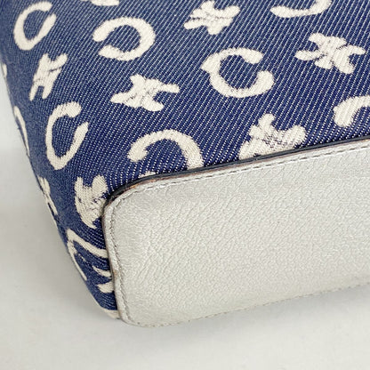 Celine Handbag C Macadam Denim Navy Silver — view 7