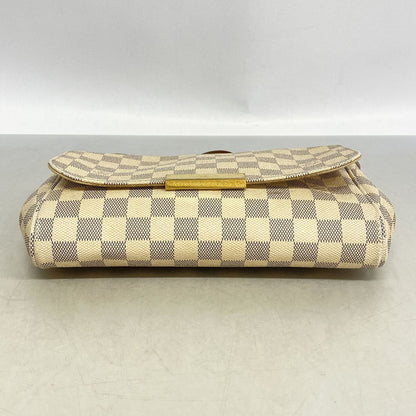 Louis Vuitton Handbag Damier Azur Favorite MM White 2-Way Bag — view 3