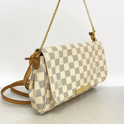 Louis Vuitton Handbag Damier Azur Favorite MM White 2-Way Bag — view 2