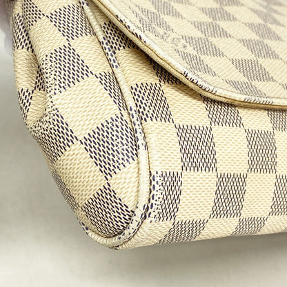Louis Vuitton Handbag Damier Azur Favorite MM White 2-Way Bag — view 6