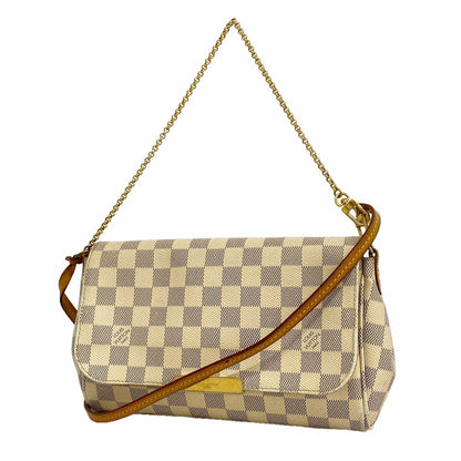 Louis Vuitton Handbag Damier Azur Favorite MM White 2-Way Bag