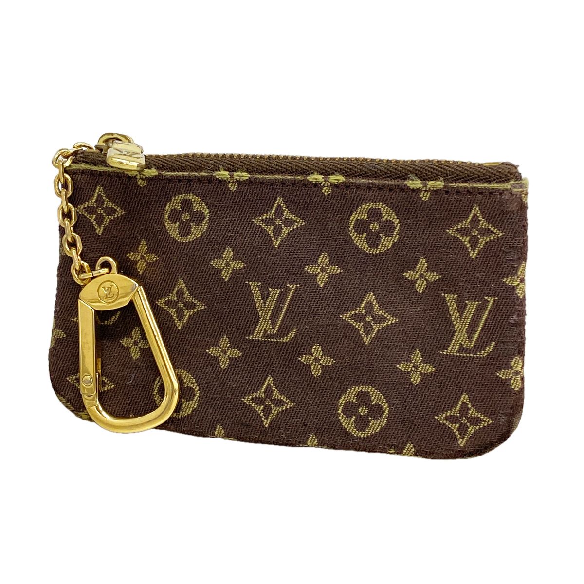 Louis Vuitton Coin Purse Monogram Mini Lin Pochette Cles Ebene