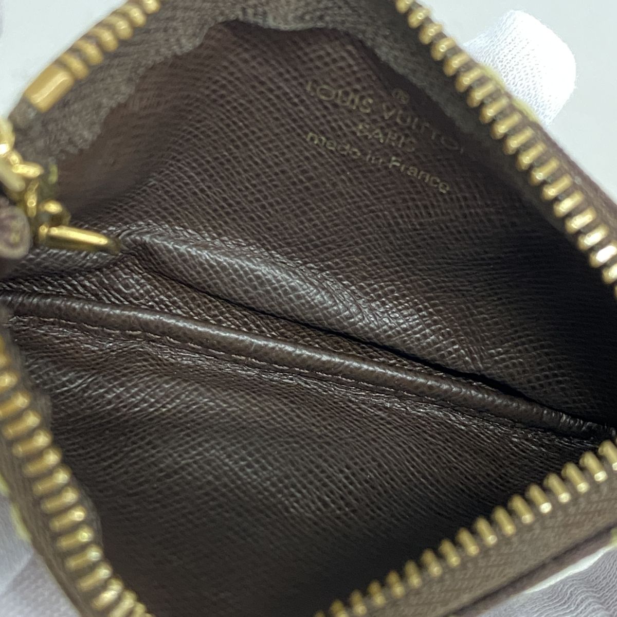 Louis Vuitton Coin Purse Monogram Mini Lin Pochette Cles Ebene — view 3