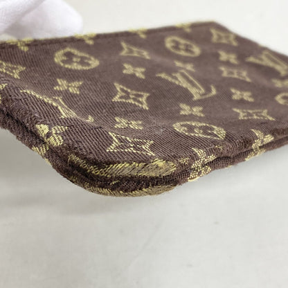 Louis Vuitton Coin Purse Monogram Mini Lin Pochette Cles Ebene — view 5