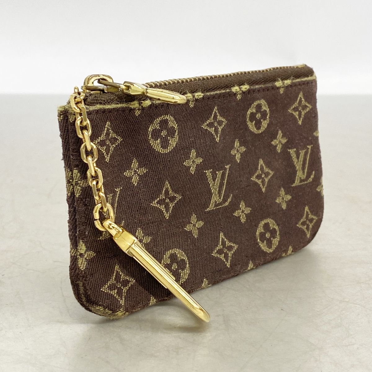 Louis Vuitton Coin Purse Monogram Mini Lin Pochette Cles Ebene — view 2